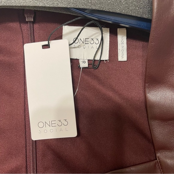 One33 Social Faux Leather Twist Dress - Picture 11 of 16